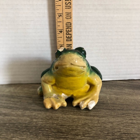 Vtg Chalkware Frog Statue - Picture 6 of 13